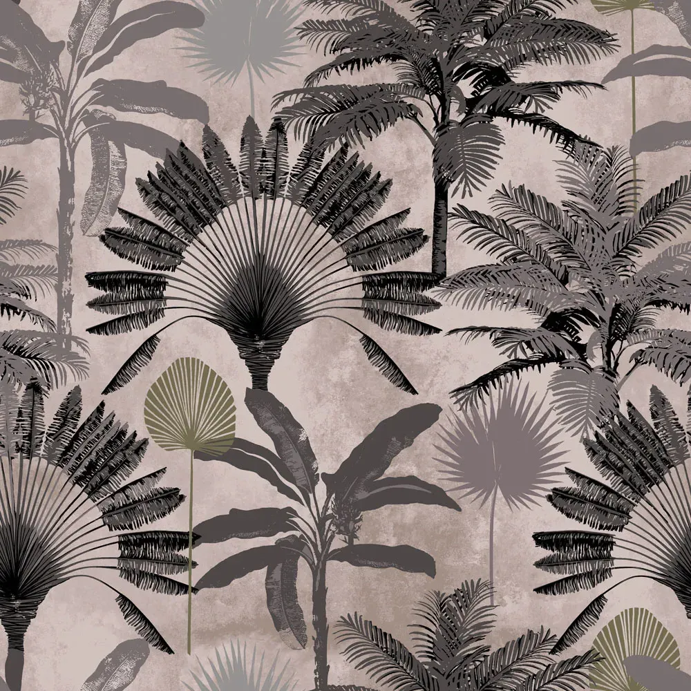 Malaysian Palm Single Duvet Set - Pink, Polycotton