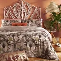 Malaysian Palm Super King Duvet Set - Pink, Polycotton