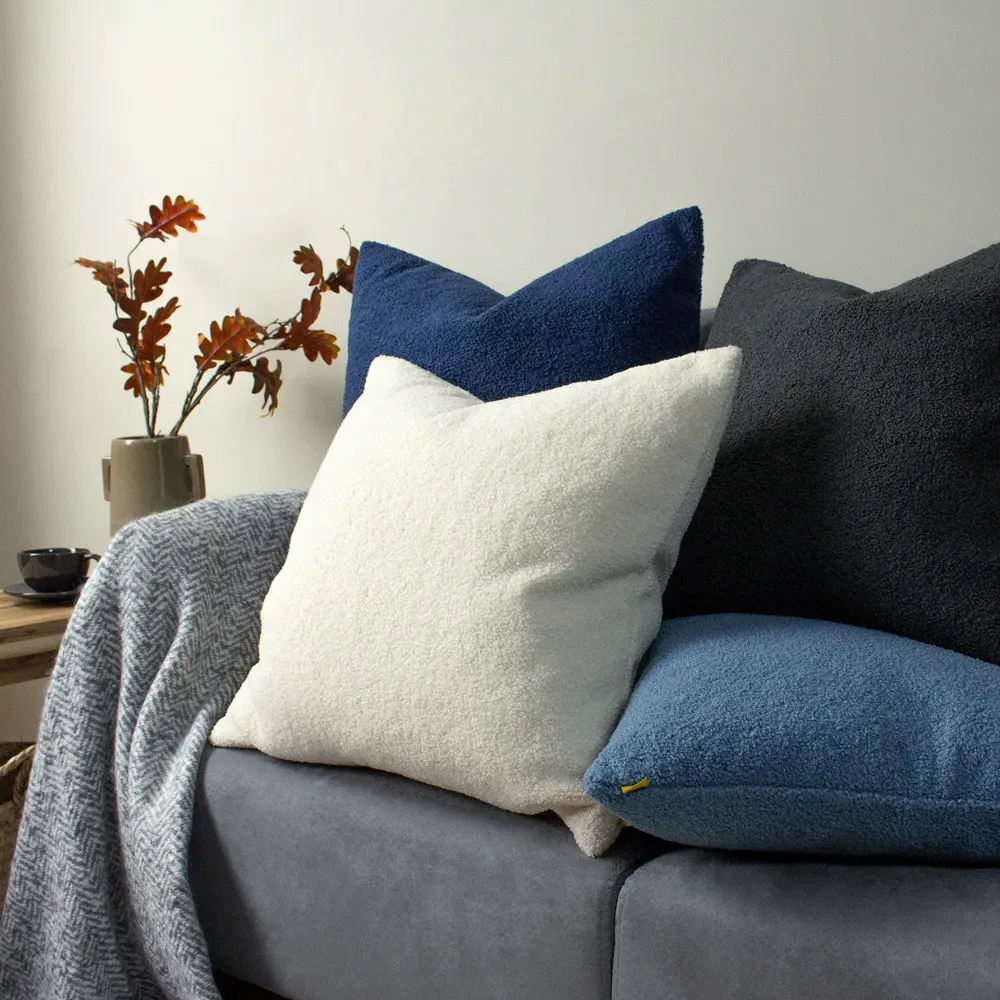 Malham Fleece Cushion - Wedgewood