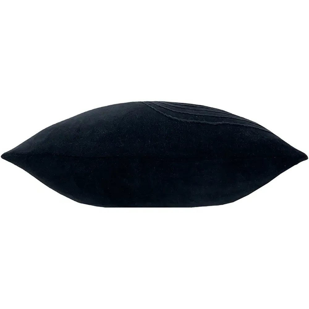 Mangata Geometric Pleat Cushion - Black