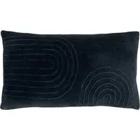 Mangata Geometric Pleat Cushion - Black