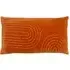 Mangata Geometric Pleat Cushion - Orange, Cotton Velvet