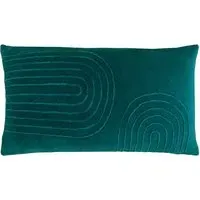 Mangata Geometric Pleat Cushion - Teal