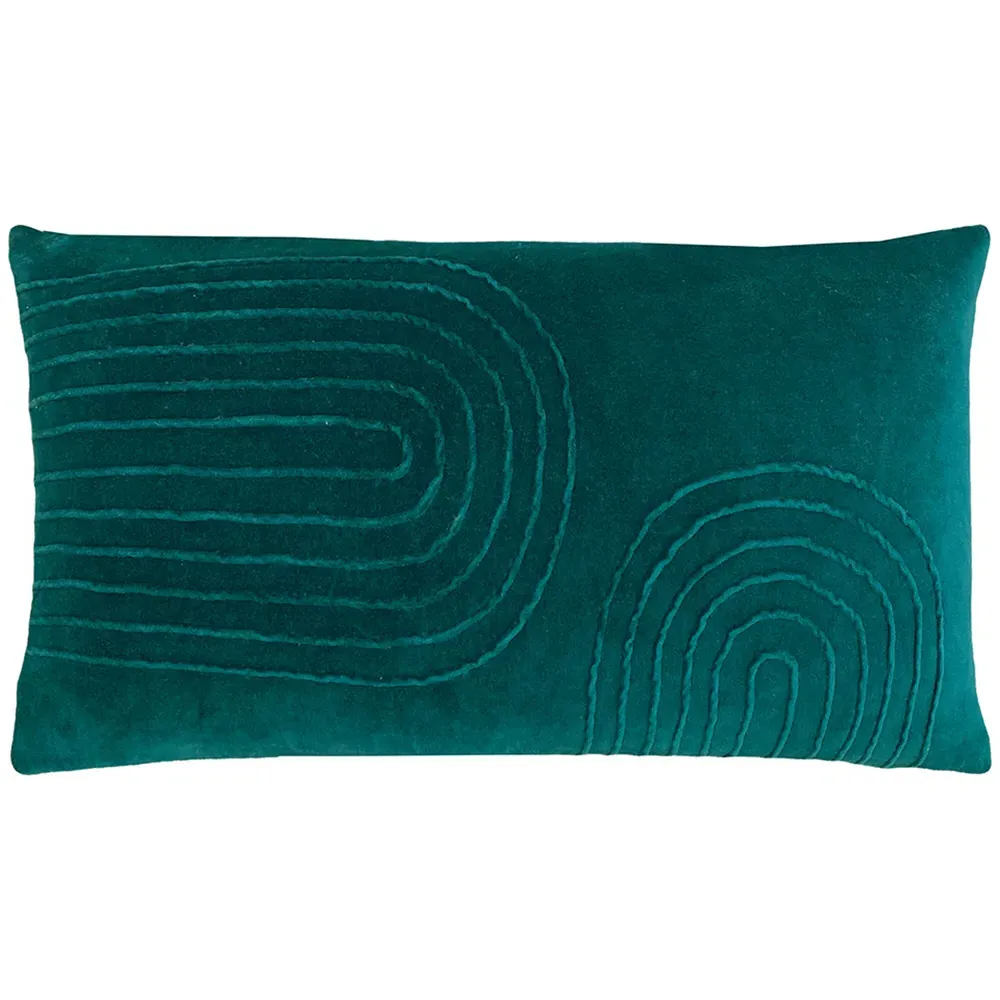 Mangata Geometric Pleat Cushion - Teal image