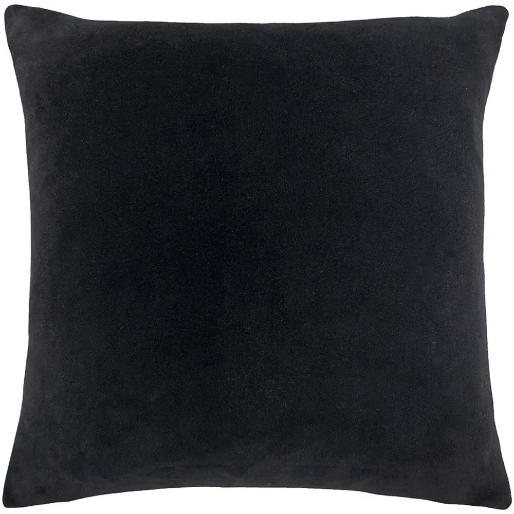 Mangata Square Geometric Pleat Cushion - Black, Cotton
