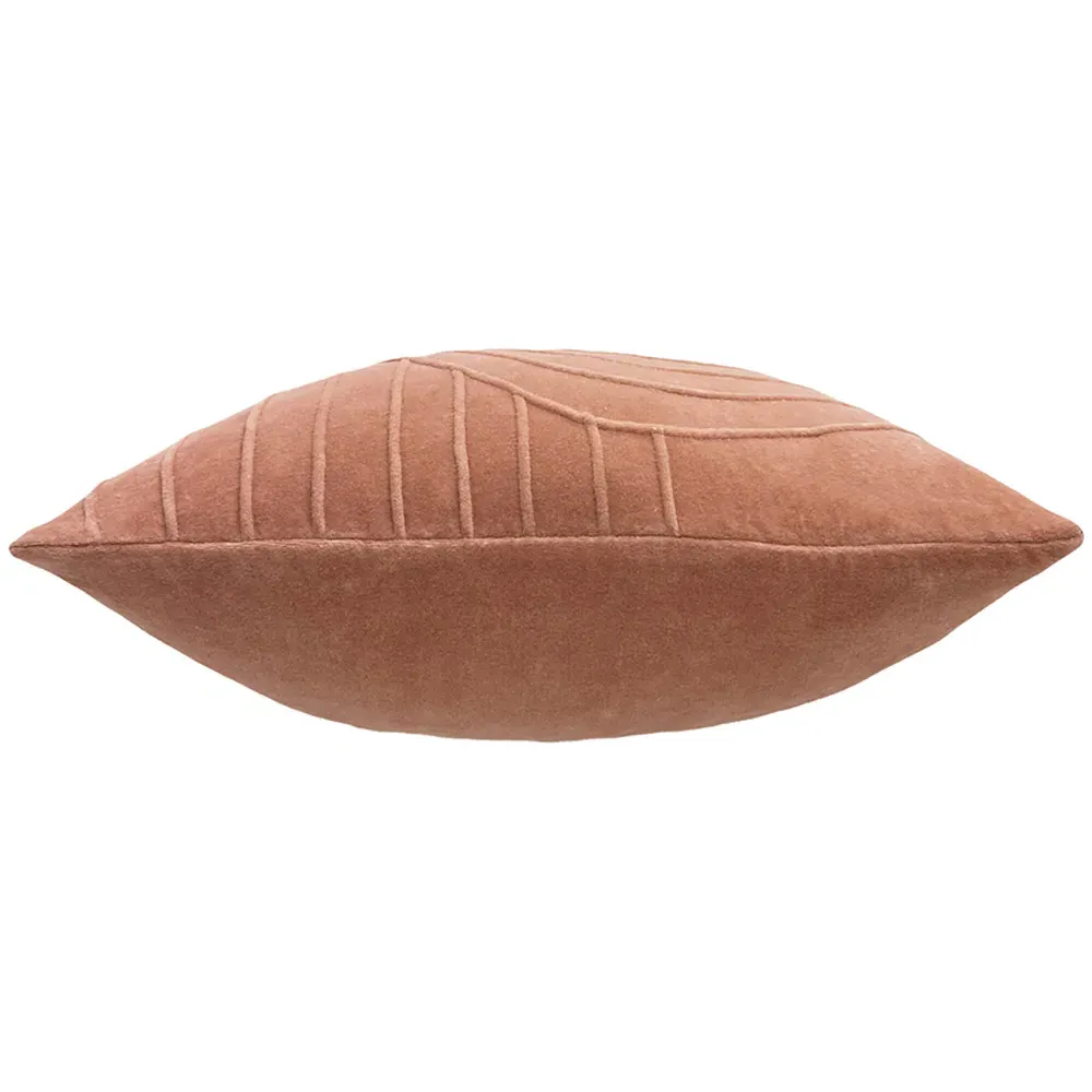 Mangata Square Geometric Pleat Cushion - Blush, Cotton