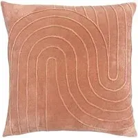 Mangata Square Geometric Pleat Cushion - Blush, Cotton