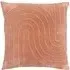 Mangata Square Geometric Pleat Cushion - Blush, Cotton