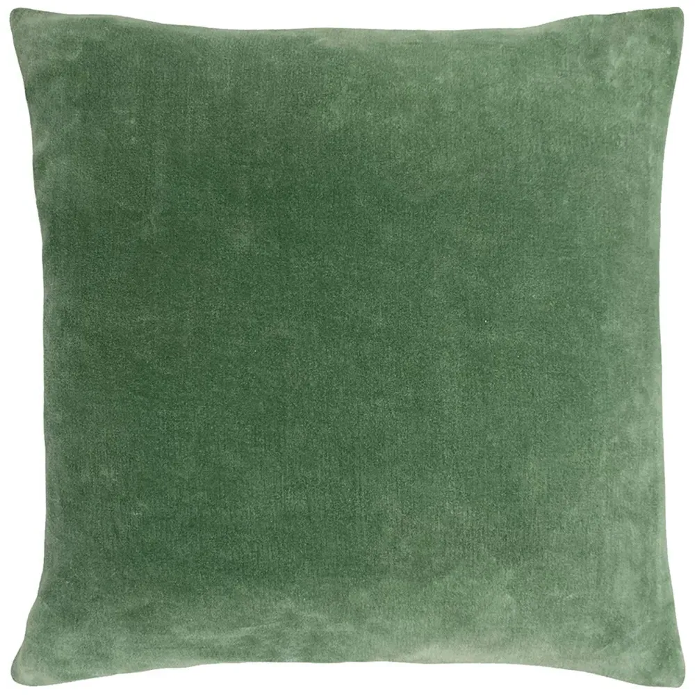 Mangata Square Geometric Pleat Cushion - Eucalyptus, Cotton
