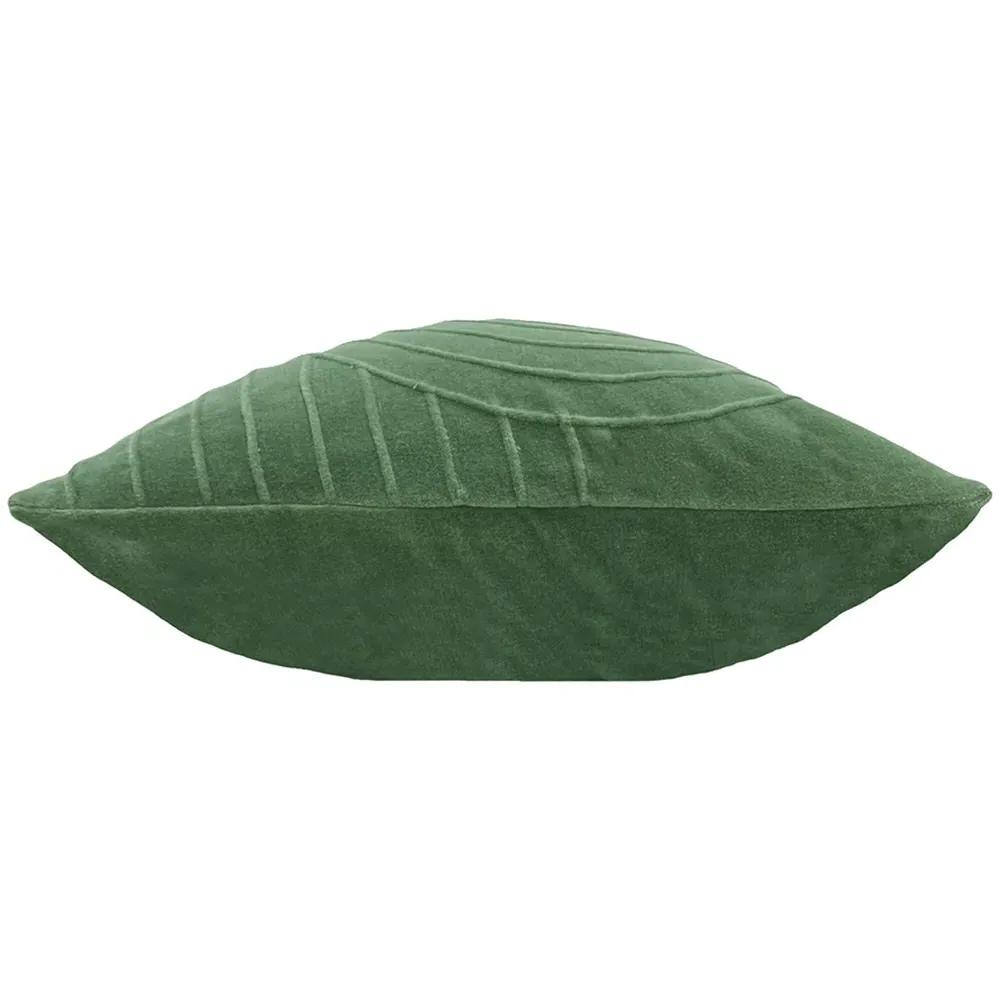 Mangata Square Geometric Pleat Cushion - Eucalyptus, Cotton