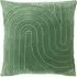 Mangata Square Geometric Pleat Cushion - Eucalyptus, Cotton