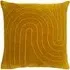 Mangata Square Geometric Pleat Cushion - Ochre, Cotton