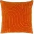 Mangata Square Geometric Pleat Cushion - Orange, Cotton Velvet