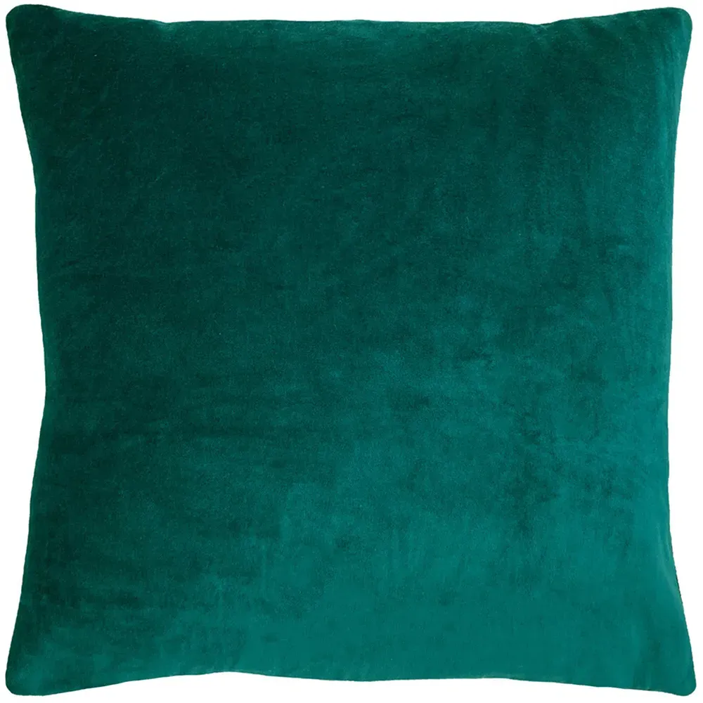 Mangata Square Geometric Pleat Cushion - Teal, Cotton