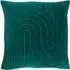 Mangata Square Geometric Pleat Cushion - Teal, Cotton