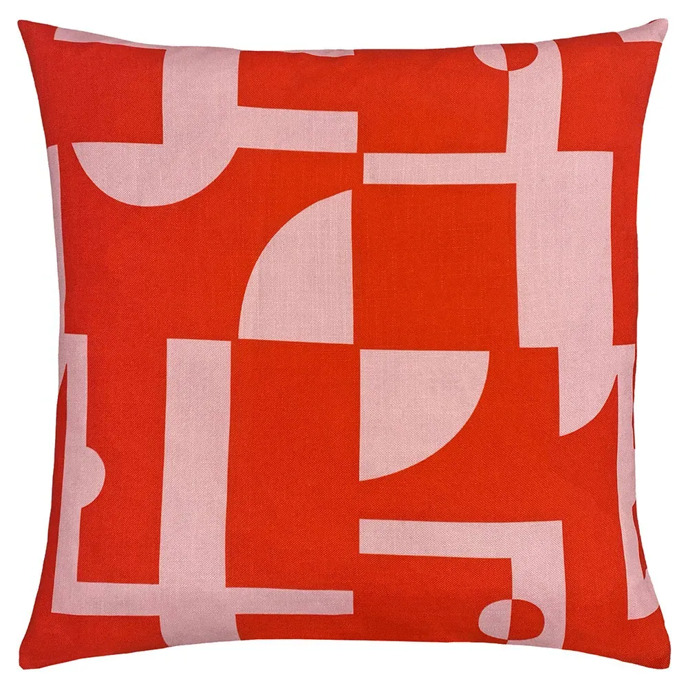 Manhattan Art Deco Cushion - Pink Red image