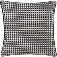 Marttel Geometric Jacquard Cushion - Black