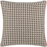 Marttel Geometric Jacquard Cushion - Green
