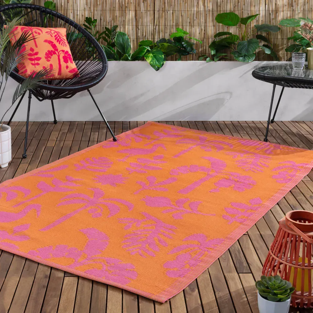 Marula Outdoor Rug 120x180cm - Orange, Recycled Polypropylene
