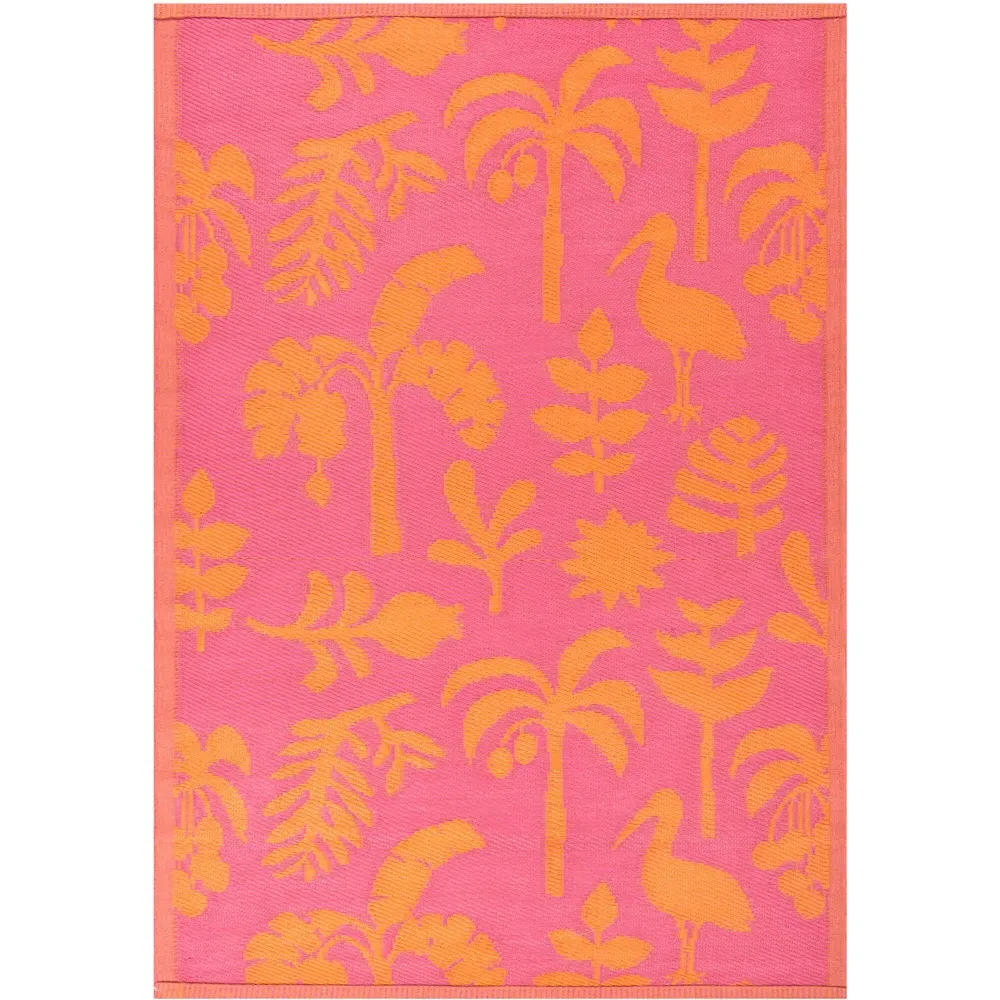 Marula Outdoor Rug 120x180cm - Orange, Recycled Polypropylene