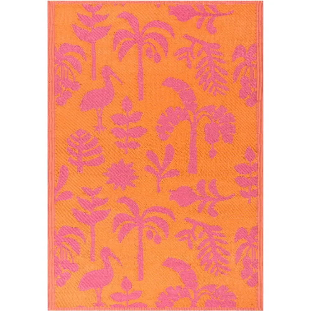 Marula Outdoor Rug 120x180cm - Orange, Recycled Polypropylene image