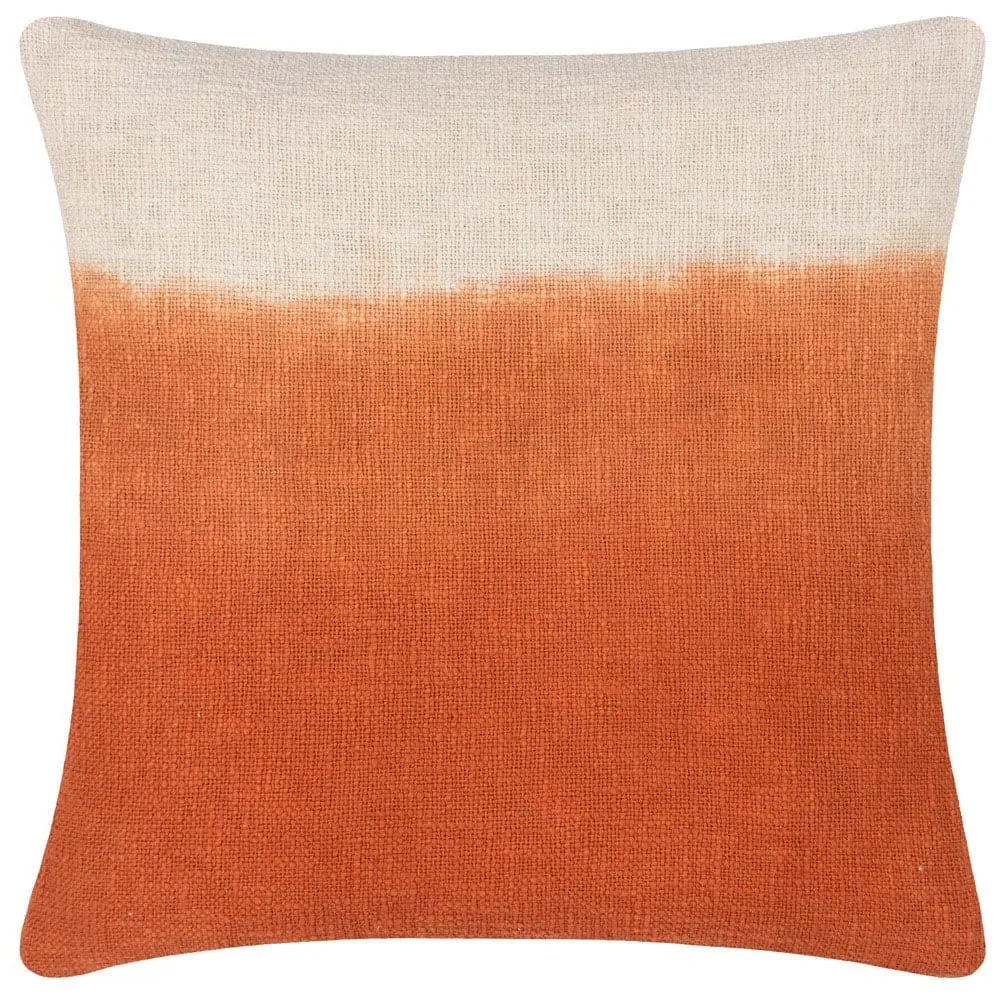 Mizu Amber Square Cushion - Orange, Cotton