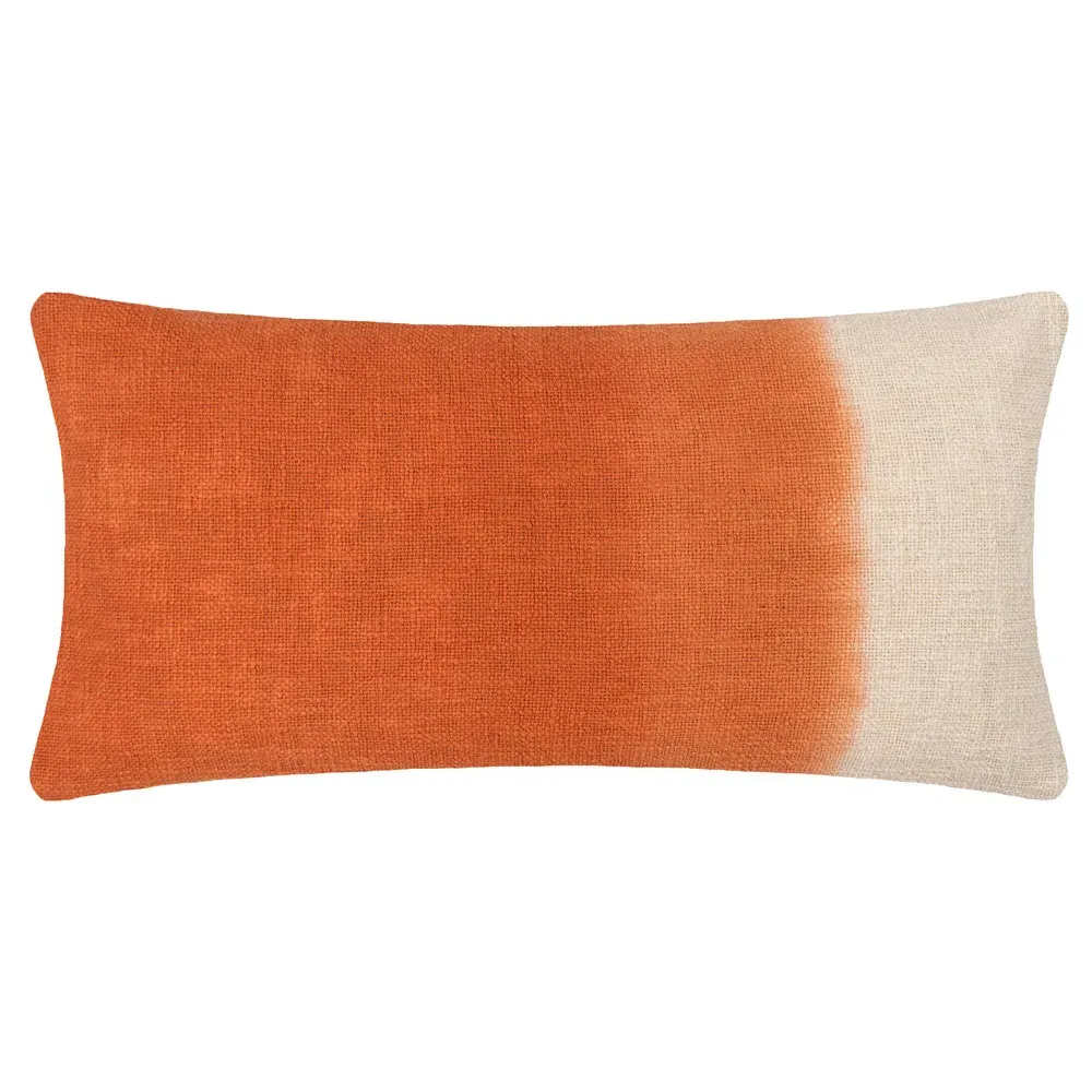 Mizu Dip Dye Rectangular Cushion - Amber image
