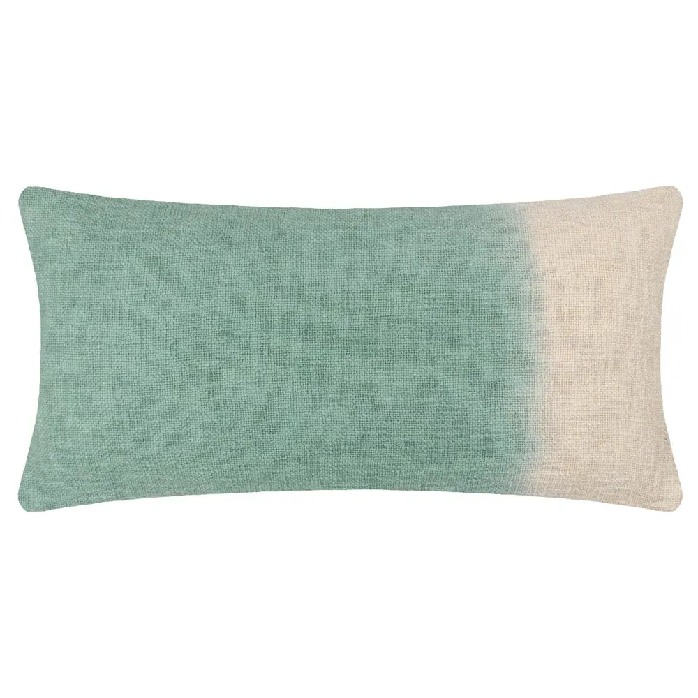 Mizu Eucalyptus Dip Dye Rectangular Cushion - Multi, Cotton