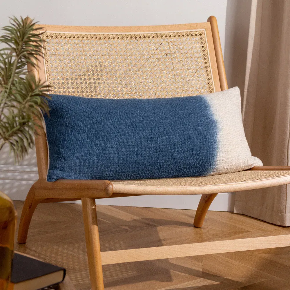 Mizu Ink Dip Dye Rectangular Cushion - Multi, Cotton