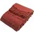 Motti Woven Tufted Stripe Throw - Red Clay, Cotton