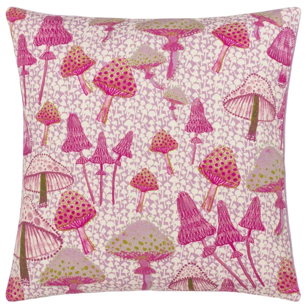 Mushroom Fields Abstract Cushion - Lilac image