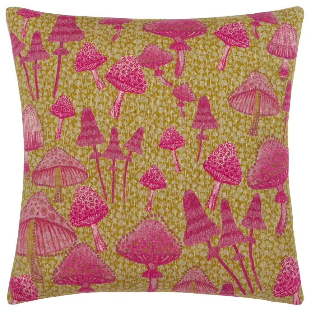 Mushroom Fields Abstract Cushion - Purple