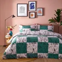 Mythos Single Duvet Set - Green, Natural