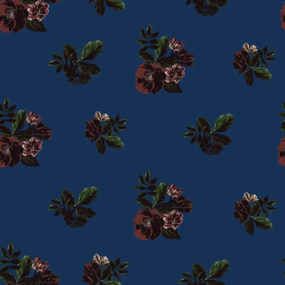 Nadya Double Duvet Cover Set - Amber Floral, Polycotton