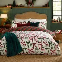 Nathalie Double Duvet Set Reversible - Red