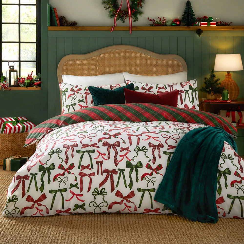 Nathalie Single Duvet Set Reversible - Red image