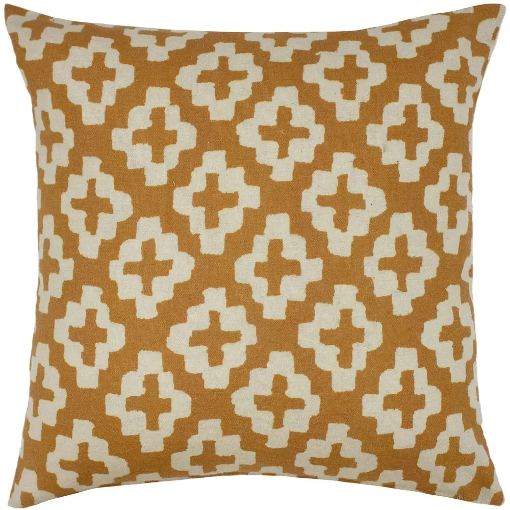 Nomi Monoprint Cushion - Mustard