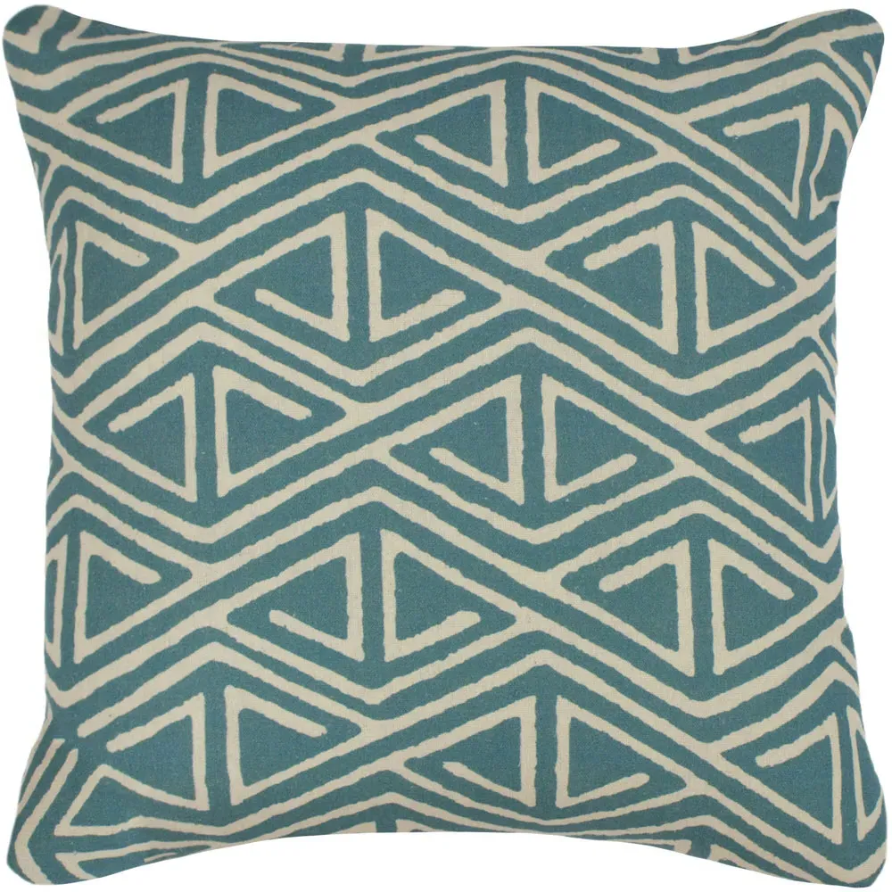 Nomi Monoprint Cushion - Teal