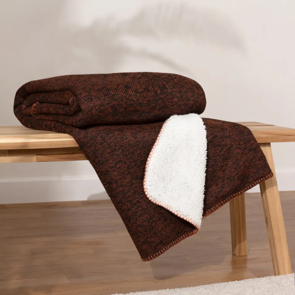 Nurrel Knitted Throw - Brown