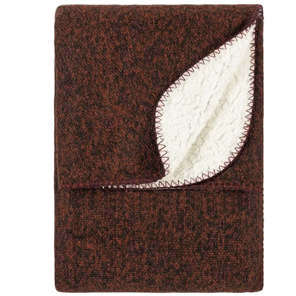Nurrel Knitted Throw - Brown