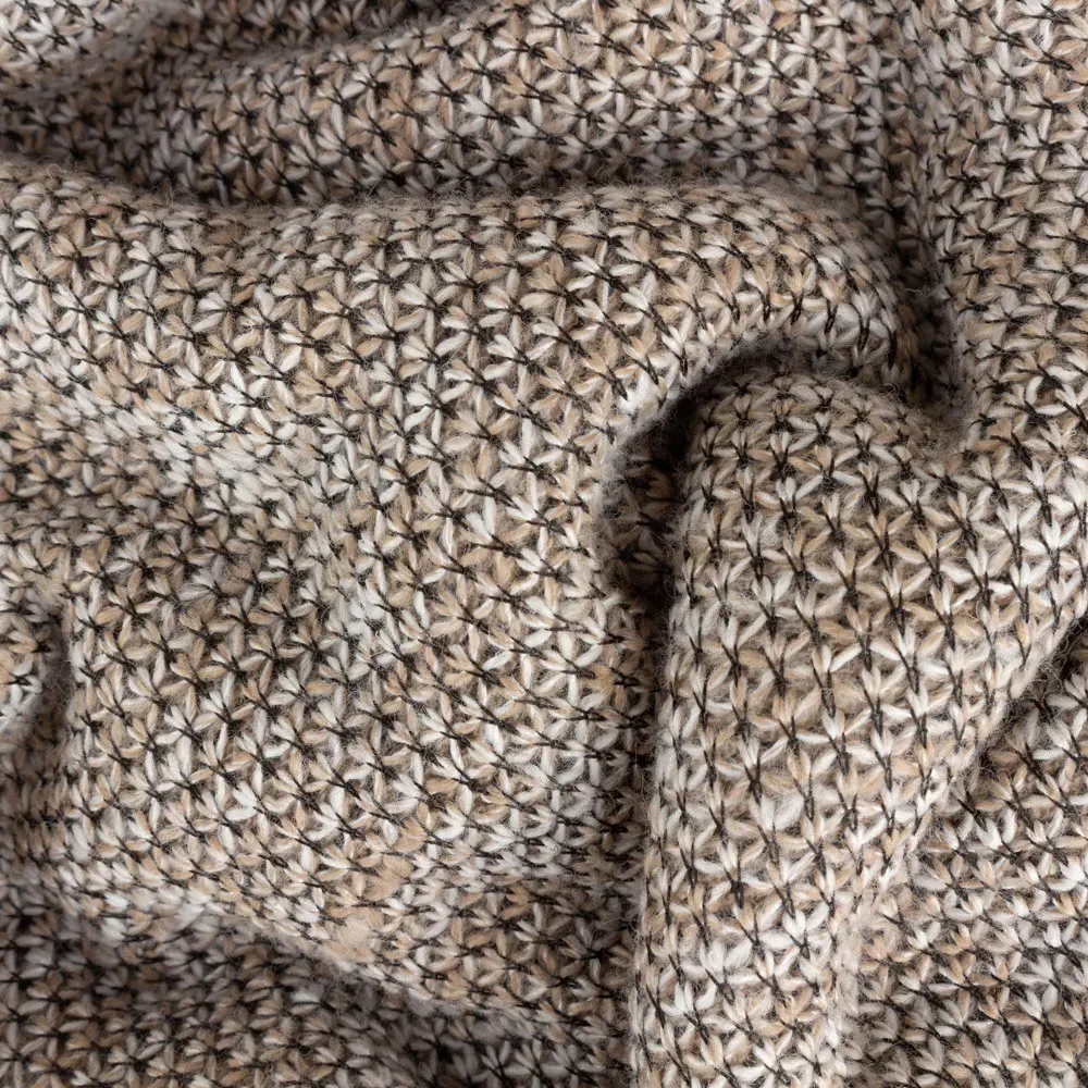 Nurrel Knitted Throw - Cream