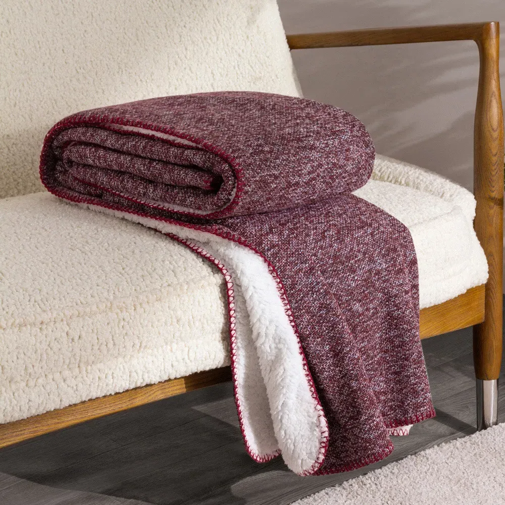 Nurrel Knitted Throw - Red