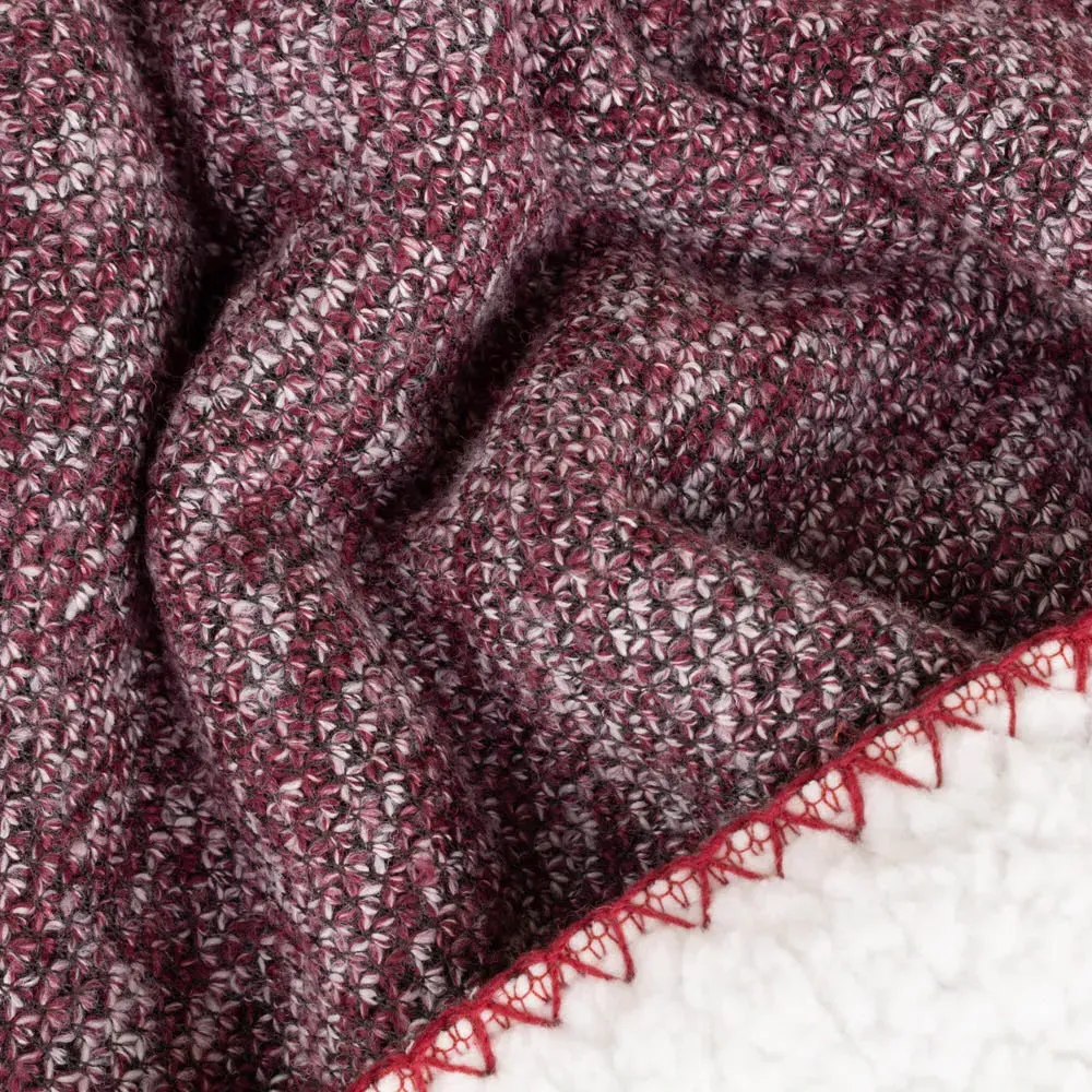 Nurrel Knitted Throw - Red