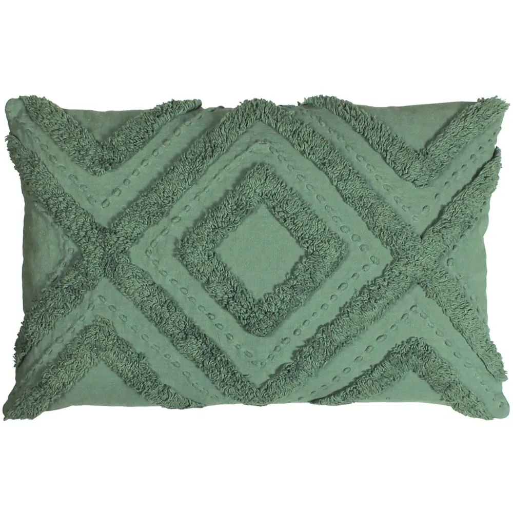 Orson Tufted Cushion - Eucalyptus, Cotton