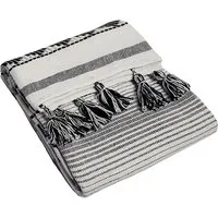 Pangea Tasselled Throw - Black