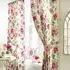 Peony Floral Pencil Pleat Curtain - Fuchsia, Cotton
