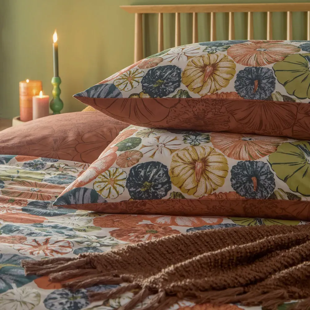 Picking Patch King Size Duvet Cover Set - Brown