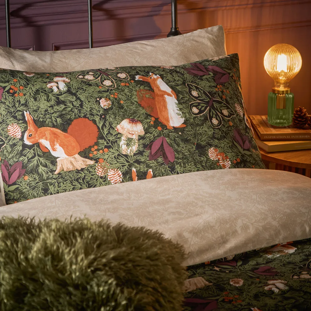 Pineberry Forest Double Duvet Cover Set - Multi