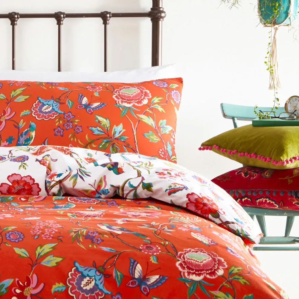 Pomelo Tropical King Size Duvet Set - Orange