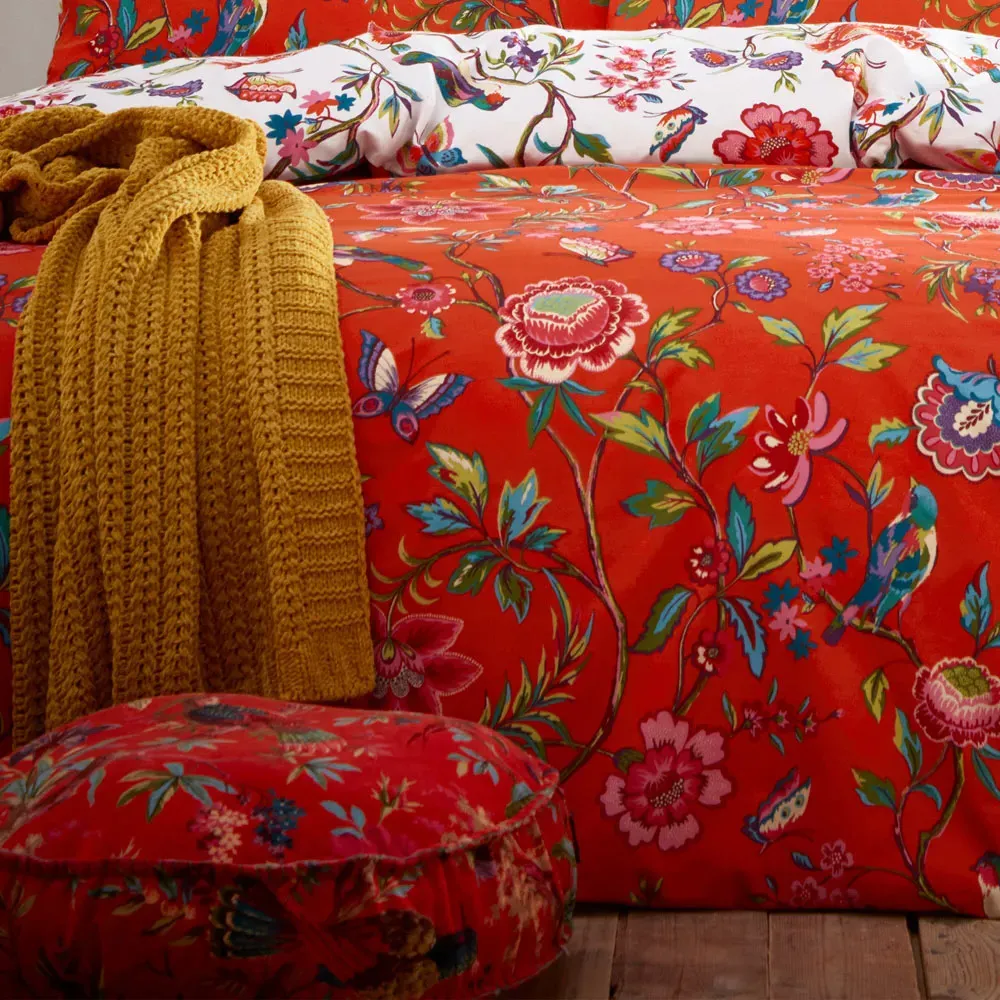 Pomelo Tropical King Size Duvet Set - Orange